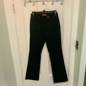 Unionbay black chino low rise flare trousers